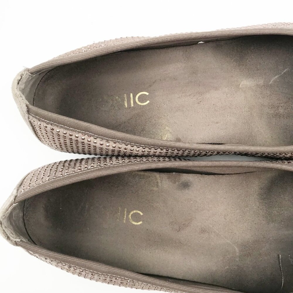 VIONIC Spark Willow Tan Rhinestone Rounded Toe Orthotic Ballet Flats Womens 6 - Picture 6 of 9